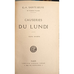 Causeries du lundi tome 9 et 10