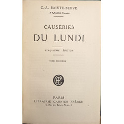 Causeries du lundi tome 9 et 10