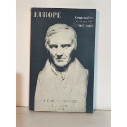 Europe Centenaire de la mort de Lamennais