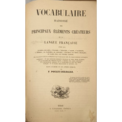 Vocabulaire raisonné des principaux éléments créateurs de la...