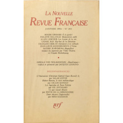 La Nouvelle Revue Française N°492 EO numérotée 6
