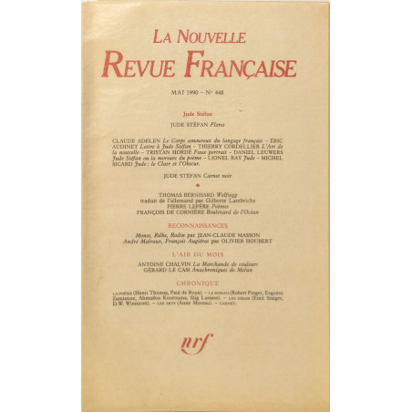 La Nouvelle Revue Française N°448 EO numérotée 6