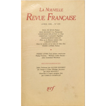 La Nouvelle Revue Française N°459 EO numérotée 6