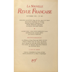 La Nouvelle Revue Française N°465 EO numérotée 6
