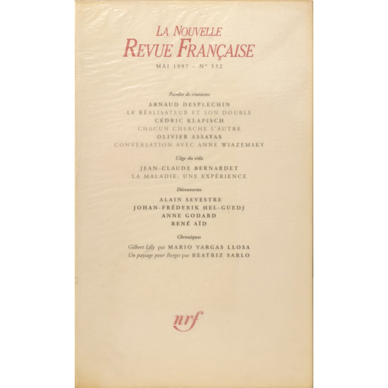 La Nouvelle Revue Française N°532 EO numérotée 6