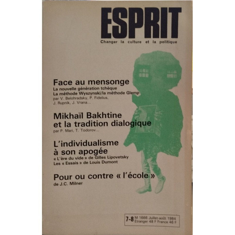 Revue esprit juillet aout 1984
