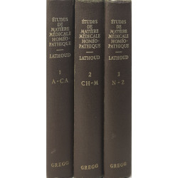Études de matière médicale homéo-pathique complet : 3 Tomes