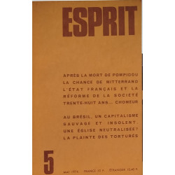 Revue esprit mai 1974
