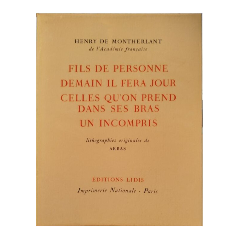 Fils de personne-demain il fera jour -celles qu'on prend dans ses...