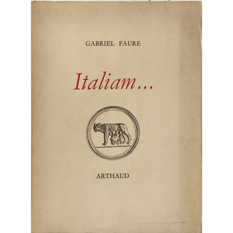 Italiam... - ouvrage dédidacé par l'auteur