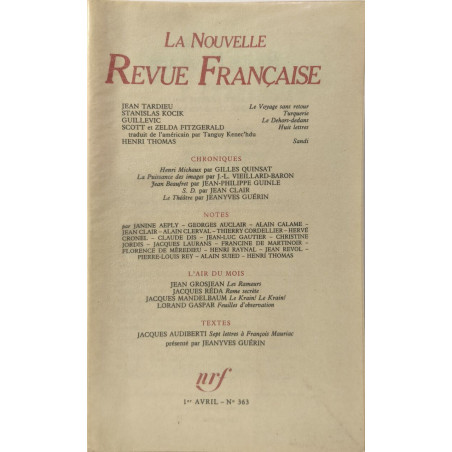La Nouvelle Revue Française N°363 EO numérotée sur vélin (6)