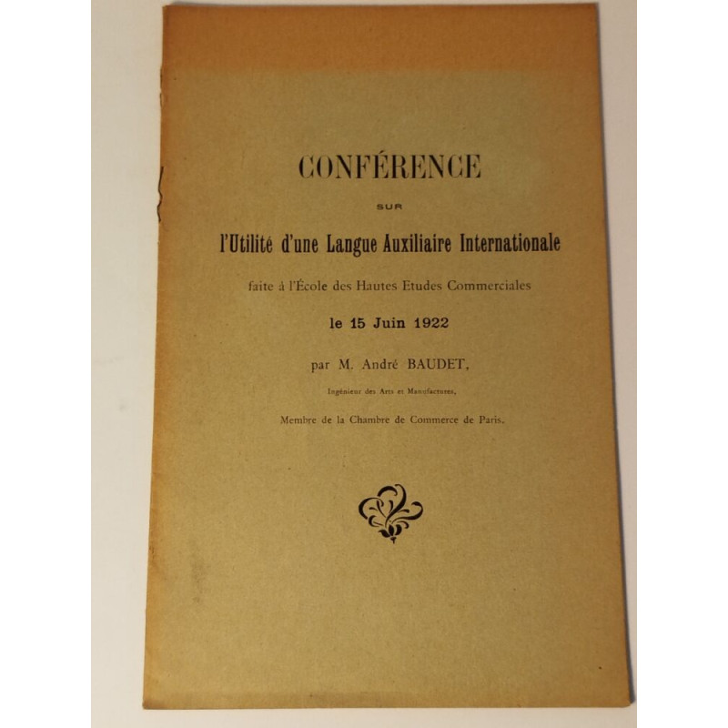 CONFÉRENCE sur l'Utilité d'une Langue Auxiliaire Internationale