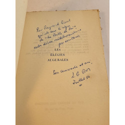 Les élégies augurales - exemplaire dédicacé