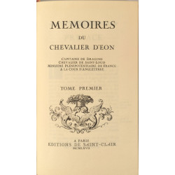 Mémoires du Chevalier d'Eon - tome 1 et 2