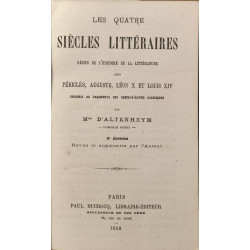 Les Quatre Siècles Littéraires récits de l'histoire de la...
