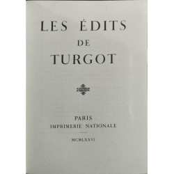 Les Édits de Turgot