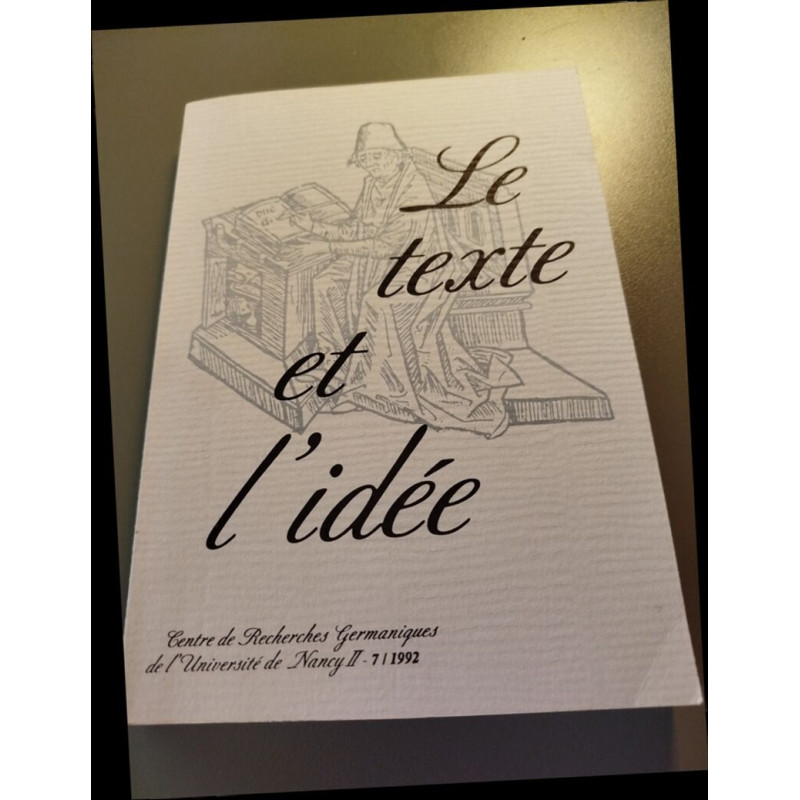 Le texte et l'idée 7/1992