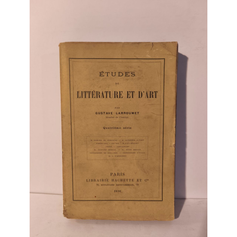 Études de littérature et d'art