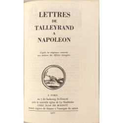 Lettres de Talleyrand à Napoléon