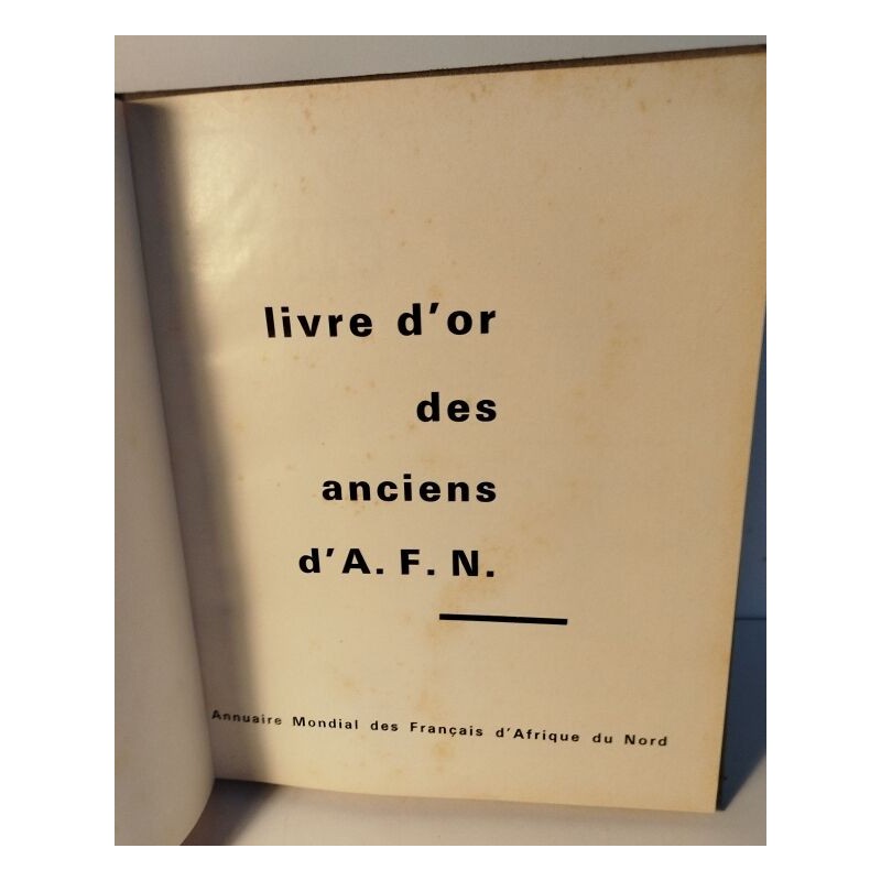 Livre d'or des anciens d'A.F.N