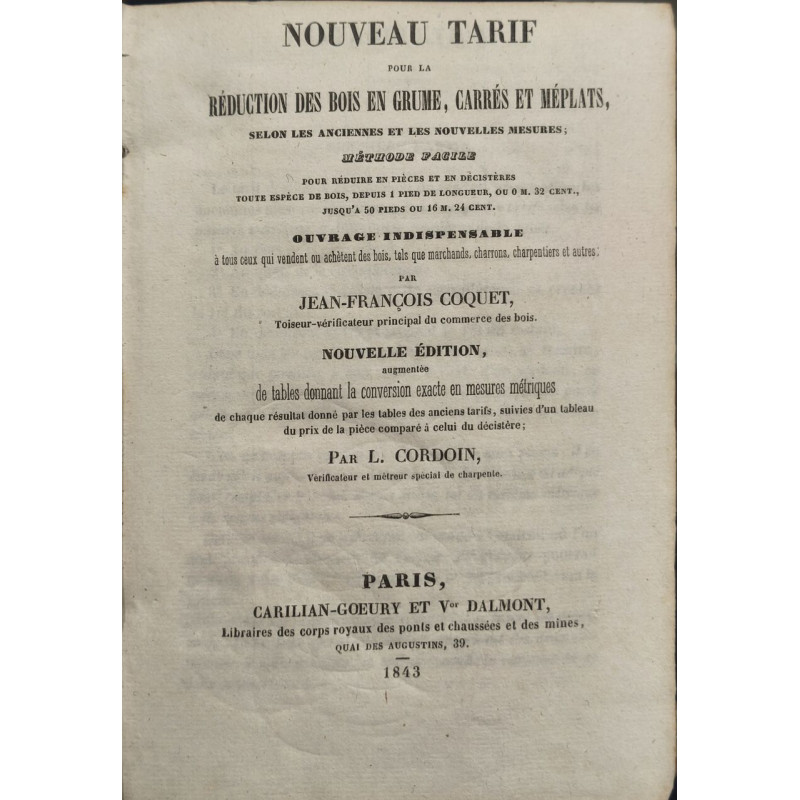 Nouveau tarif pour la réduction des bois en grume carrés et méplats