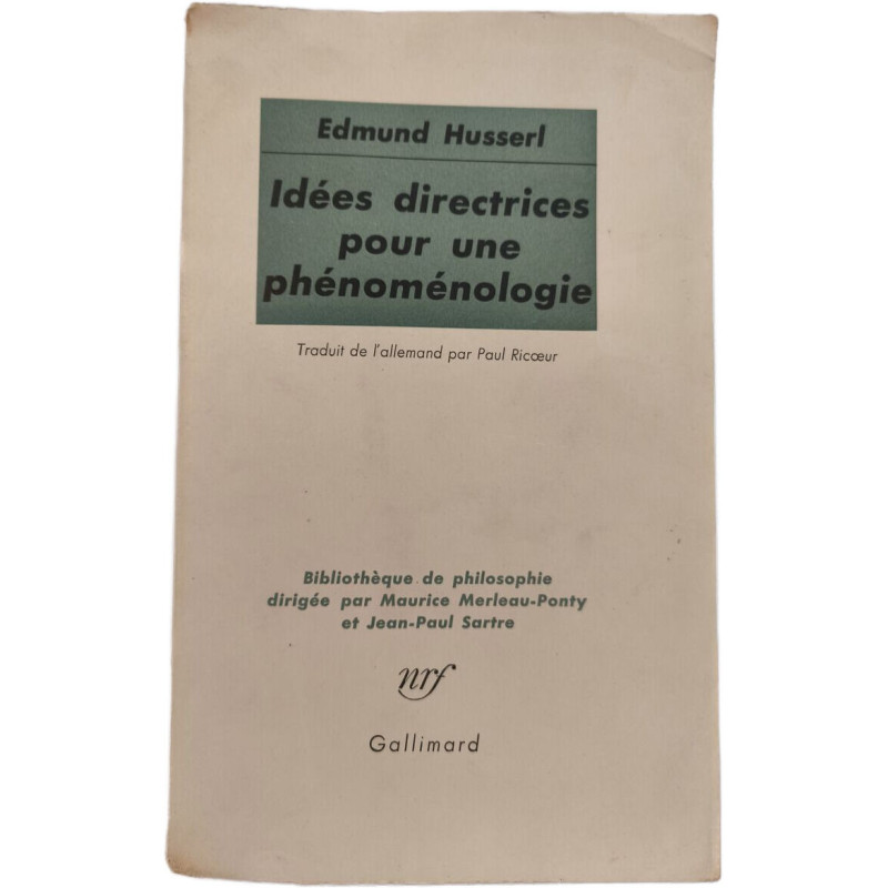 Idées directrices pour une phénoménologie