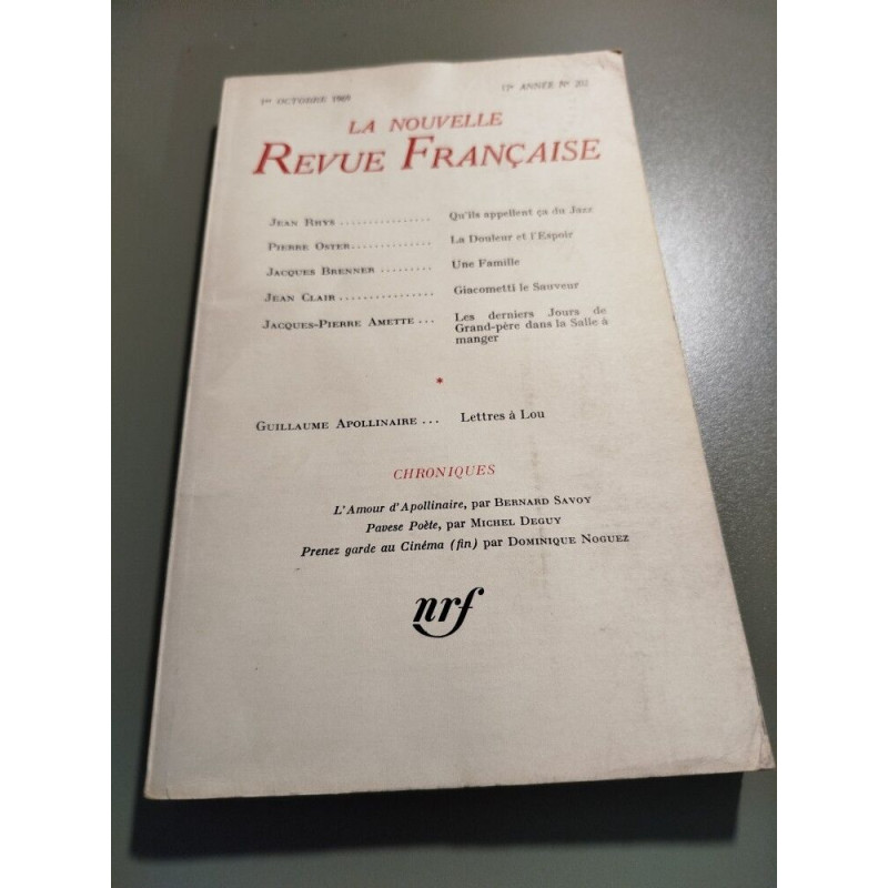 La nouvelle revue française n° 202