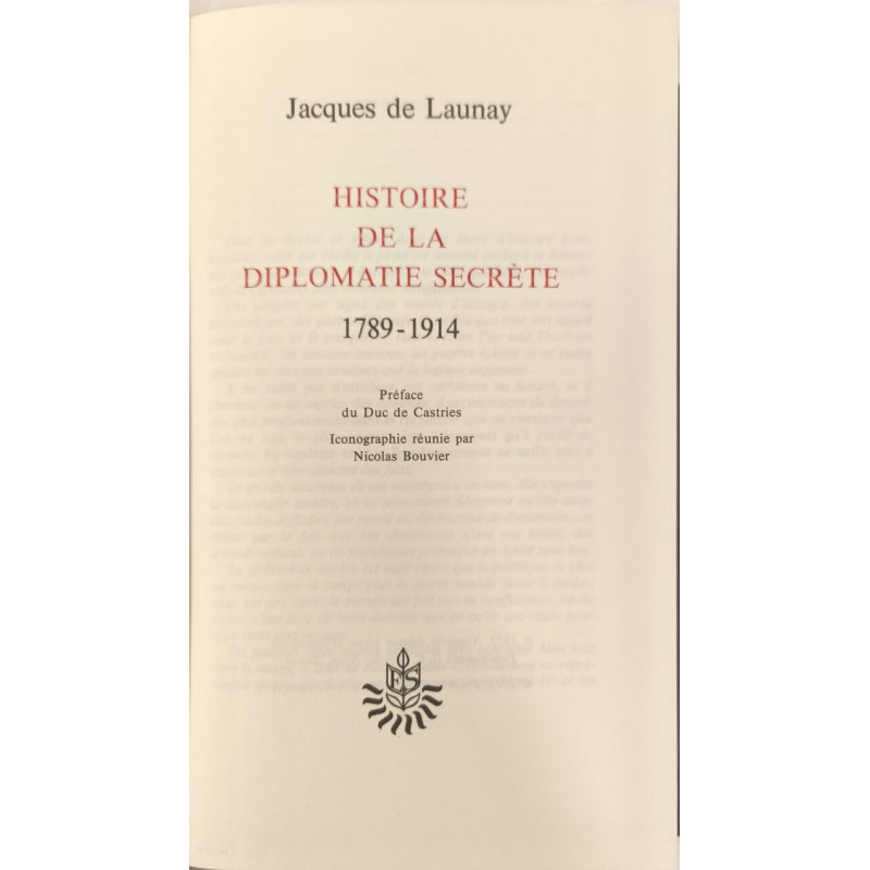 Histoire de la diplomatie secrète 1789-1914