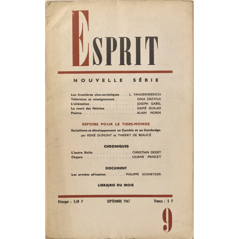 Esprit septembre 1967