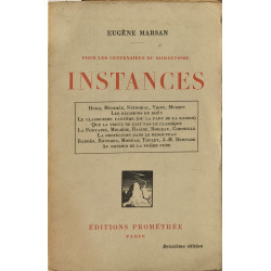 Instances - pour les centenaires du romantisme - deuxième édition