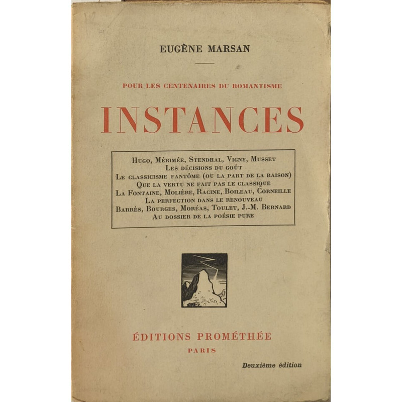 Instances - pour les centenaires du romantisme - deuxième édition