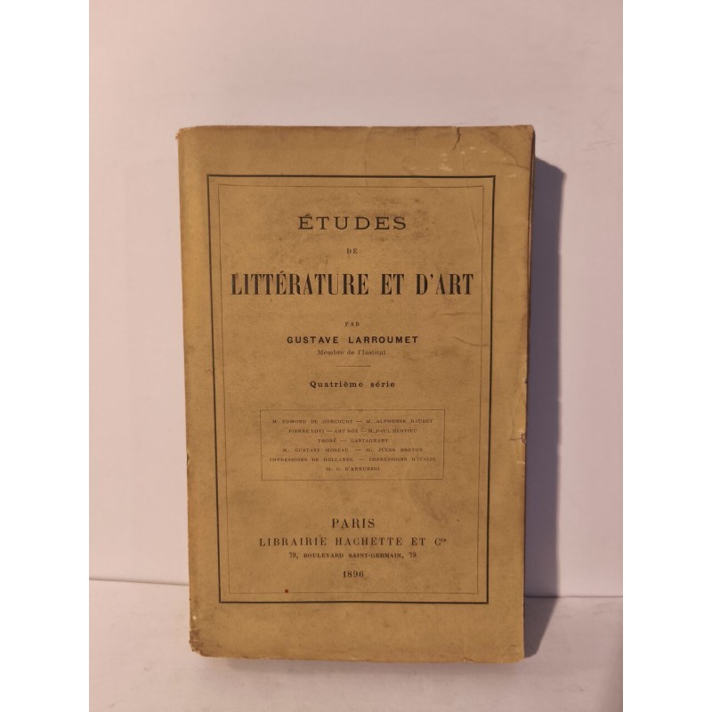 Études de littérature et d'art
