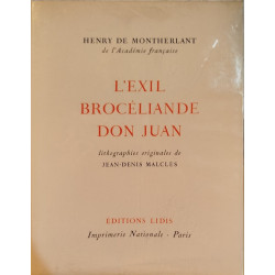 L'exil-brocéliande - don juan / lithographies originales de Jean...