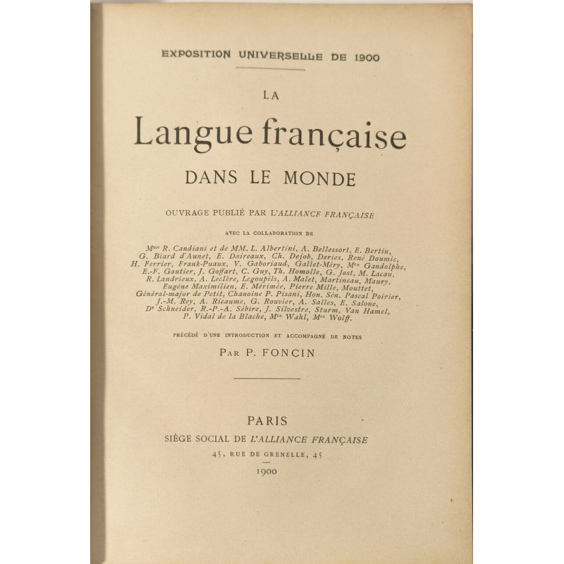 La Langue française dans le monde