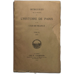 Mémoires de la societe de l'histoire de paris et de...