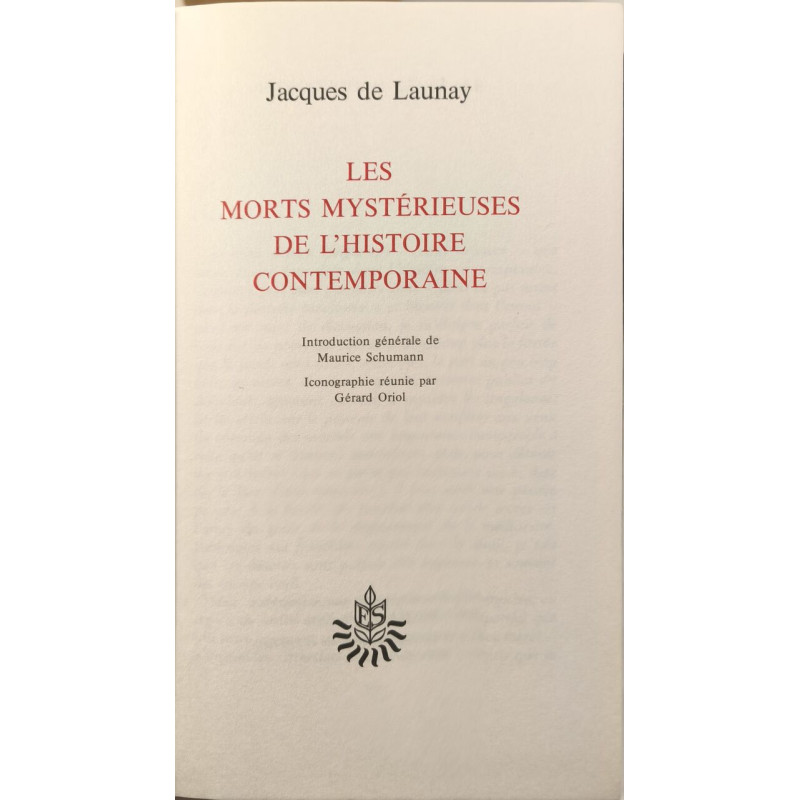 Les morts mystérieuses de l'histoire contemporaine
