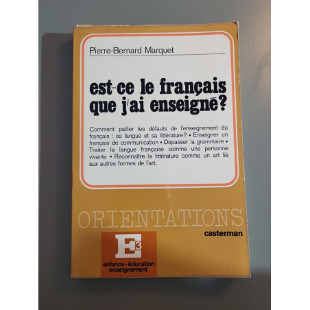 Est ce le français que j'ai enseigné