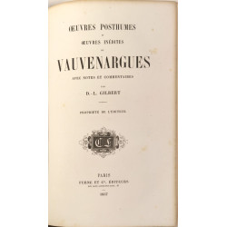 Oeuvres posthumes et oeuvres inédites de Vauvenargues avec notes...