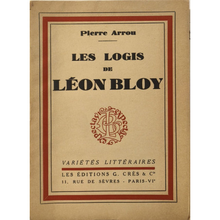 Les Logis de Léon Bloy exemplaire numéroté 559
