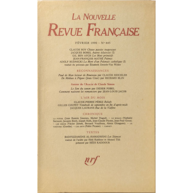 La Nouvelle Revue Française - EO numérotée n°6