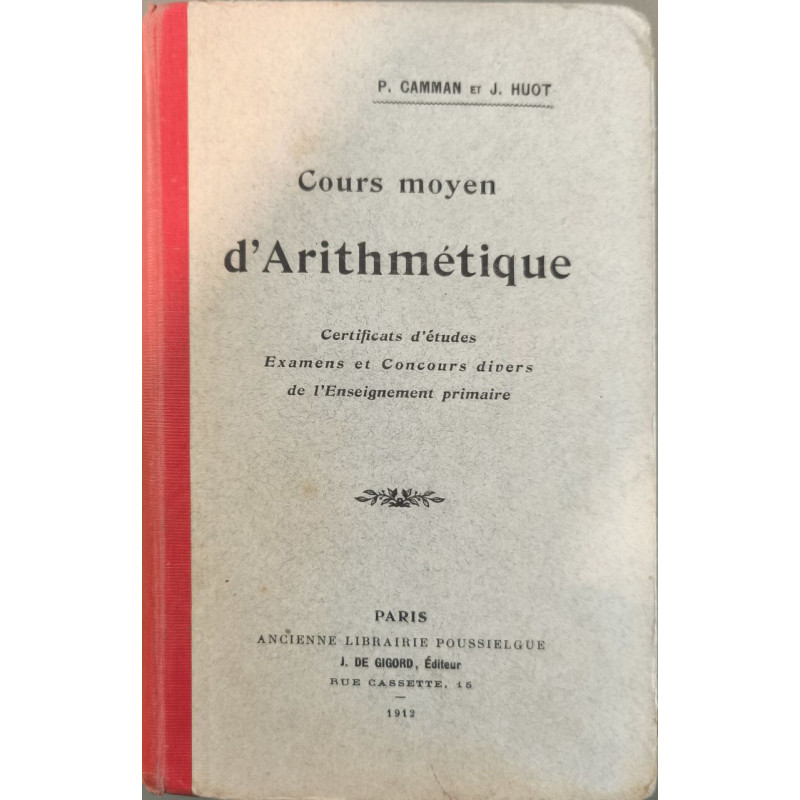 Cours moyen d'Arithmétique