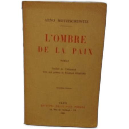 L'ombre de la paix/ traduit de l'allemand avec une préface de...