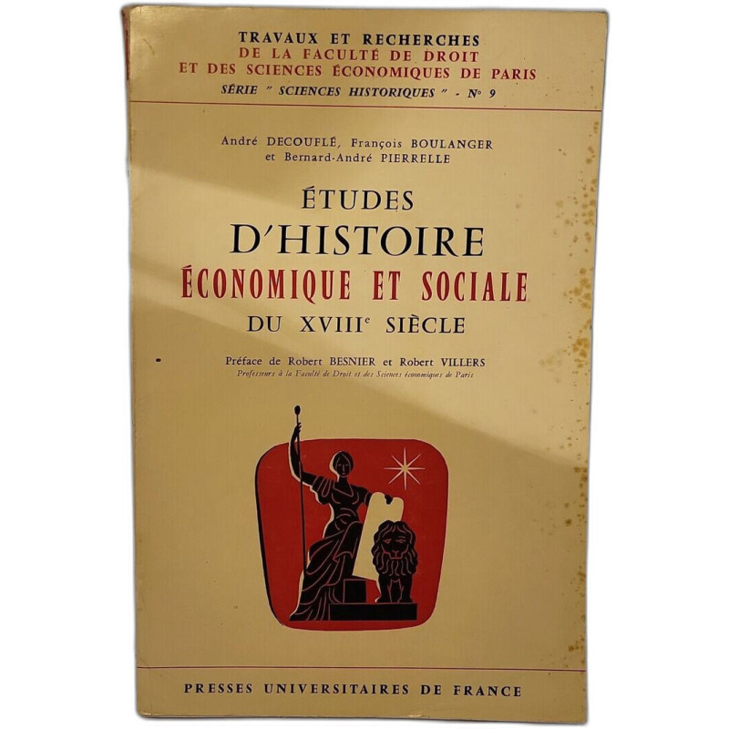 Études d'histoire économique et sociale du XVIIIe siècle