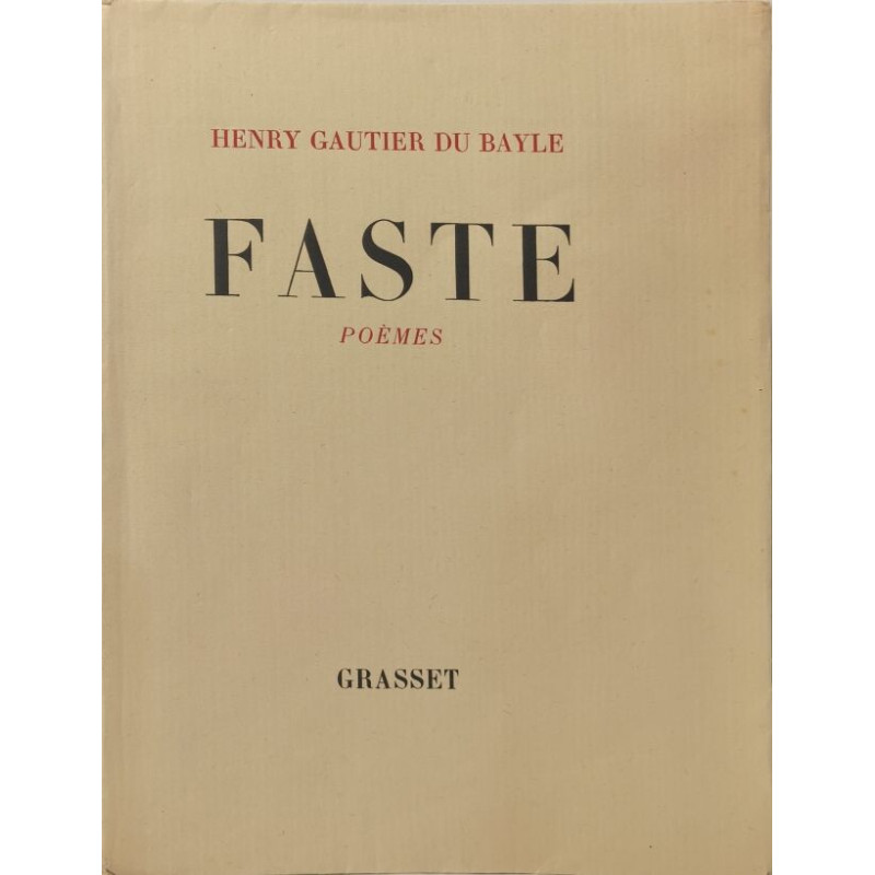 Faste poèmes - Ouvrage sur papier japon impérial dédicacé à Mario...
