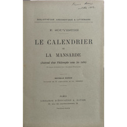 Le Calendrier de la Mansarde - journal d'un philosophe sous les toits