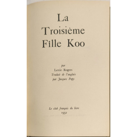 La troisième fille Koo numéroté 4556