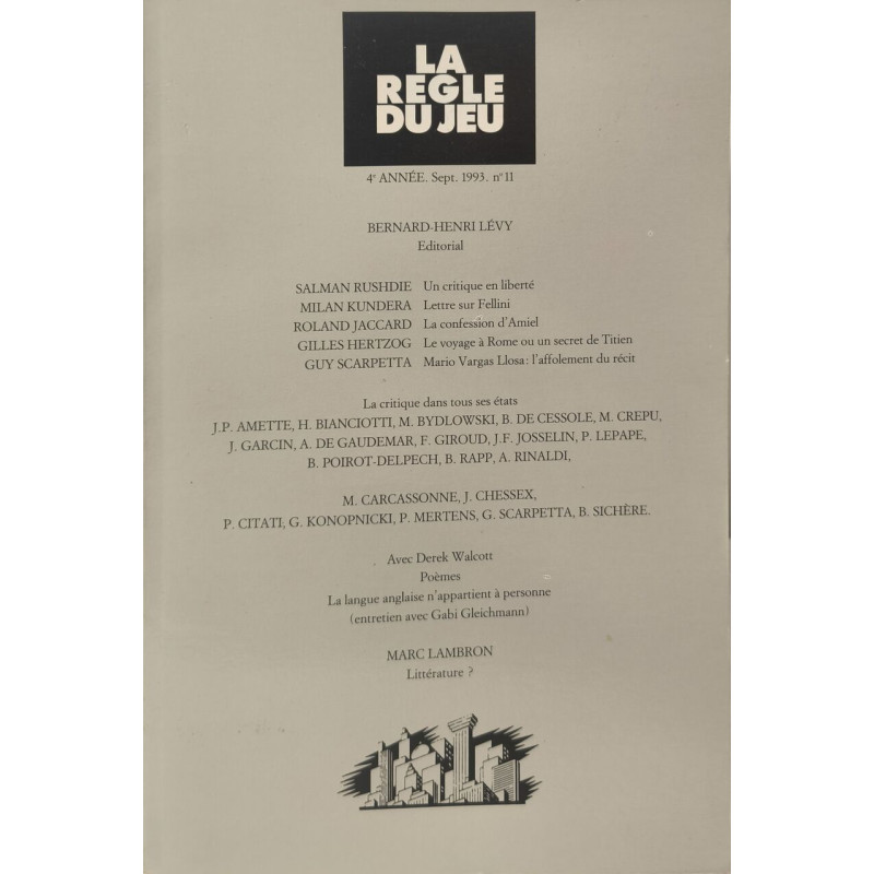 La règle du jeu n11