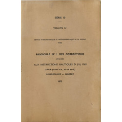 Fascicule n° 1 des corrections apportées aux instructions...