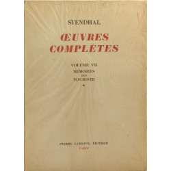 Oeuvres complètes - Mémoires d'un touriste en 2 volumes