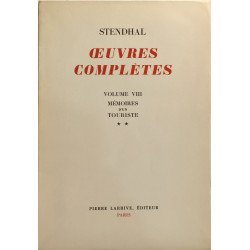 Oeuvres complètes - Mémoires d'un touriste en 2 volumes